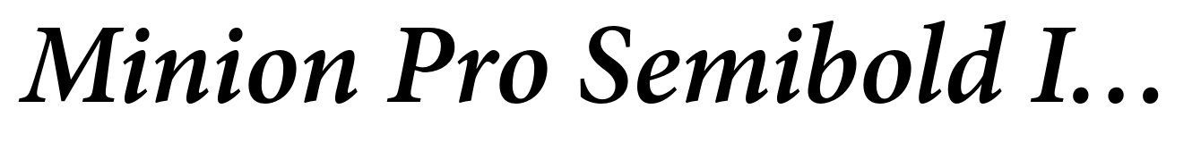Minion Pro Semibold Italic
